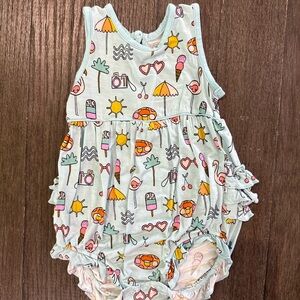 Little Sleepies Baby Bubble Romper Summer Print Size 12-18 Months
